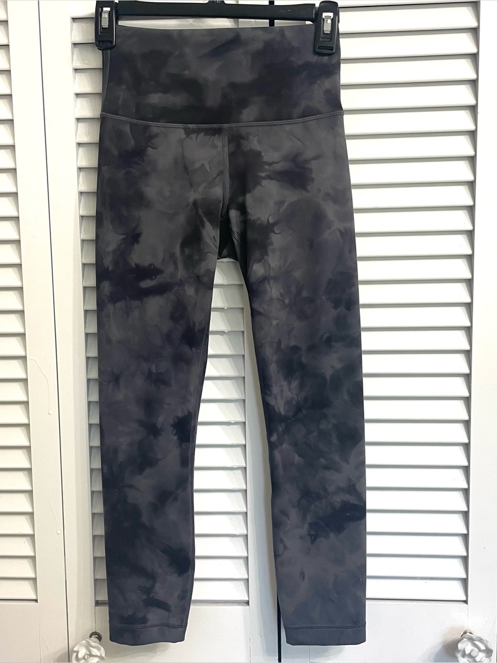 Lululemon Wunder Train Leggings Womens 4 Tie Dye Gray High Rise Ankle Workout